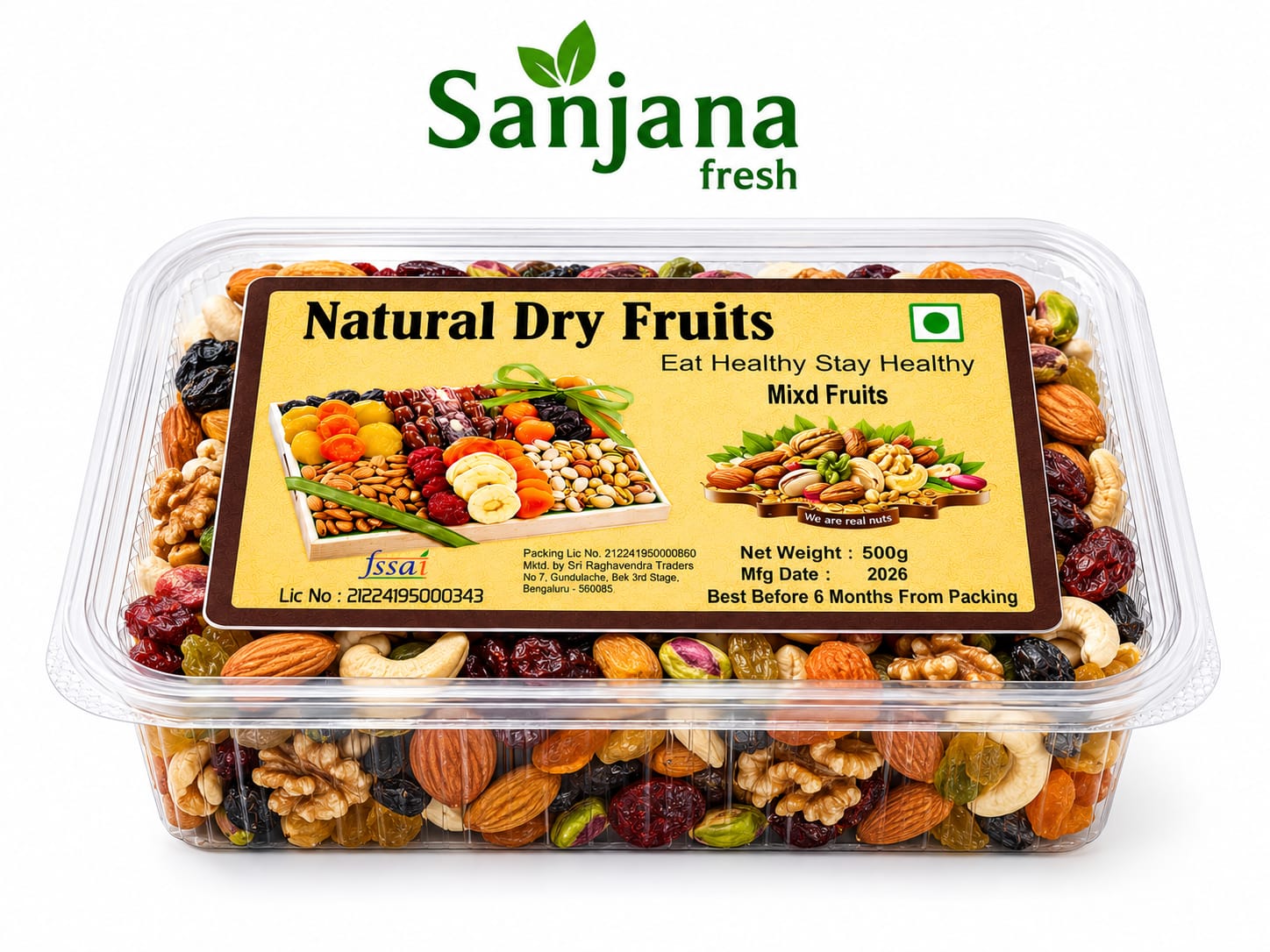 NATURAL   MIXED DRY FRUITS